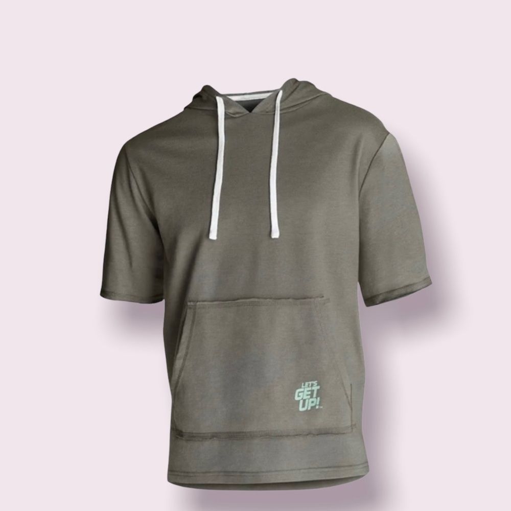 Beachbody Shaun T Unisex Hoodie - Sage Green -Short Sleeves - Size M